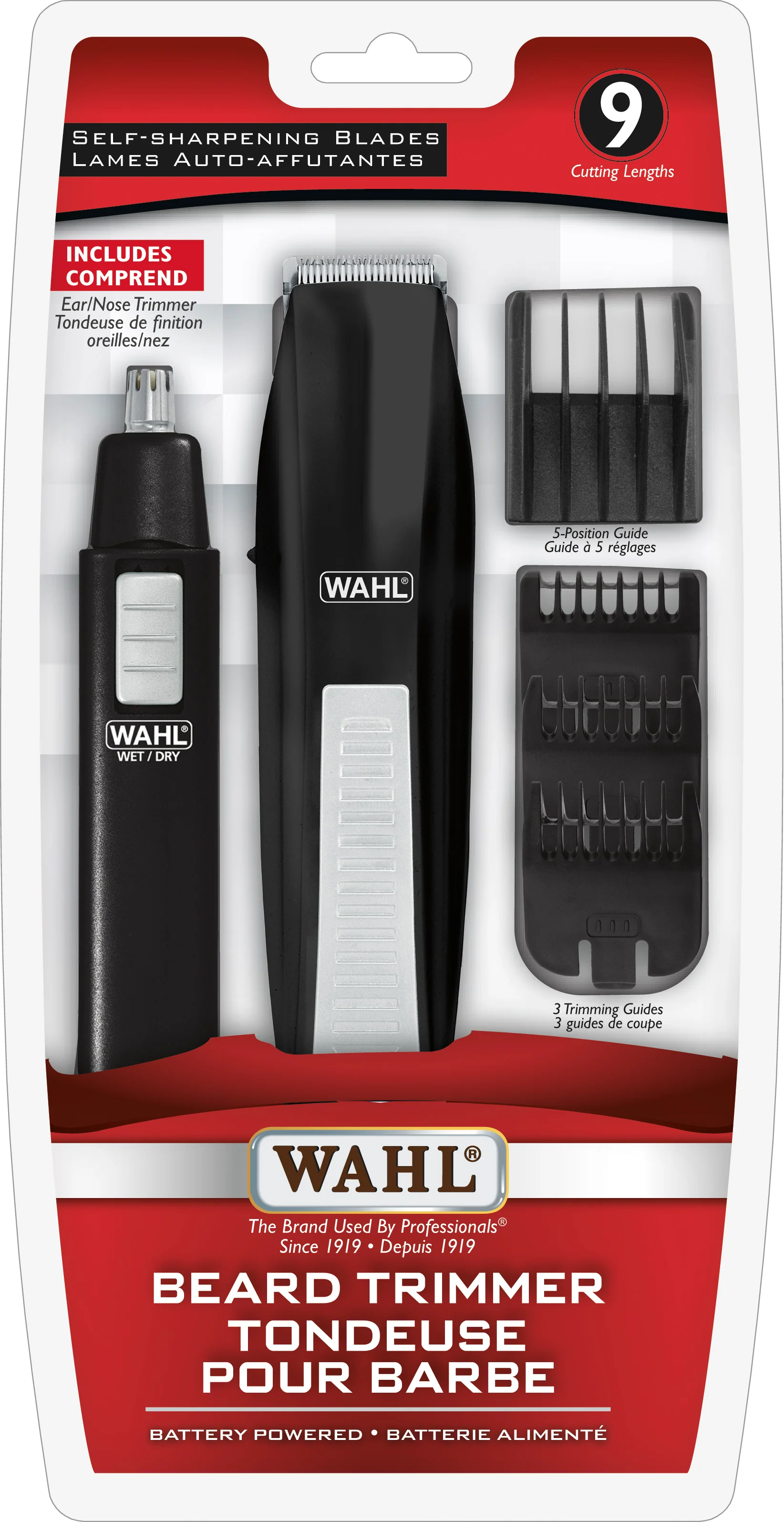 BEARD BATTERY TRIMMER W/ NOSE HAIR TRIMMER COMBO - Image 3